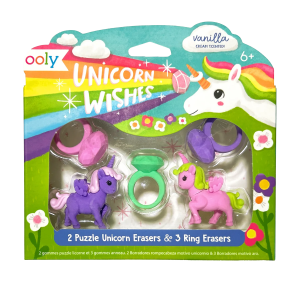 Borradores de rompecabezas perfumados Unicorn Wishes - Juego de 5
