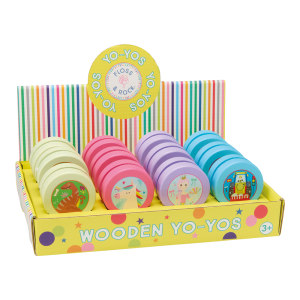 YoYos de madera - 4 diseños mixtos