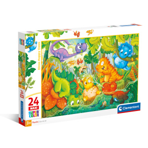 Clementoni Puzzle Dinos Happy Oasis, 24 Maxi Piezas