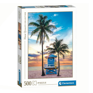 Clementoni - Puzzle Adulto 500 Piezas - Miami Beach, Florida